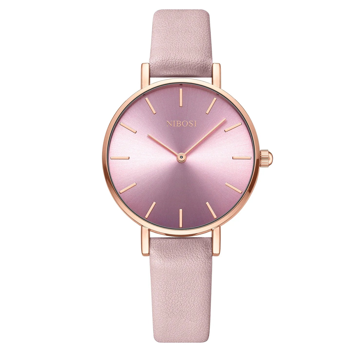 NIBOSI 2025 Watch Women Fashion Casual Leather Belt Watches Simple Ladies Round Dial Quartz Wristwatches Dress Relogio Feminino