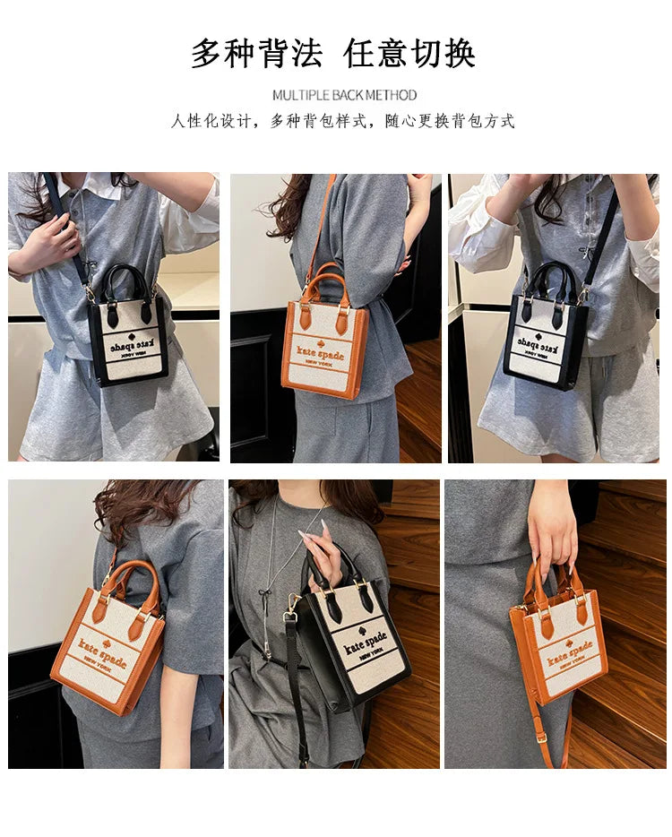 2025 New Women's Luxury Korean-Style Tote - Trendy Retro Letter Crossbody & Handheld