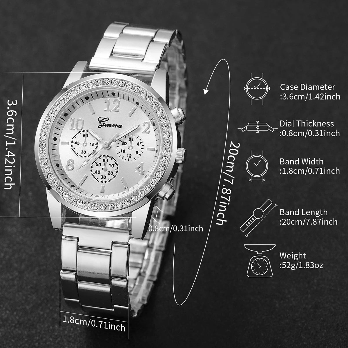 Fashion Rhinestone Women Watches Ladies Alloy Band Arabic Dial Analog Quartz Wrist Watches(Without Box)