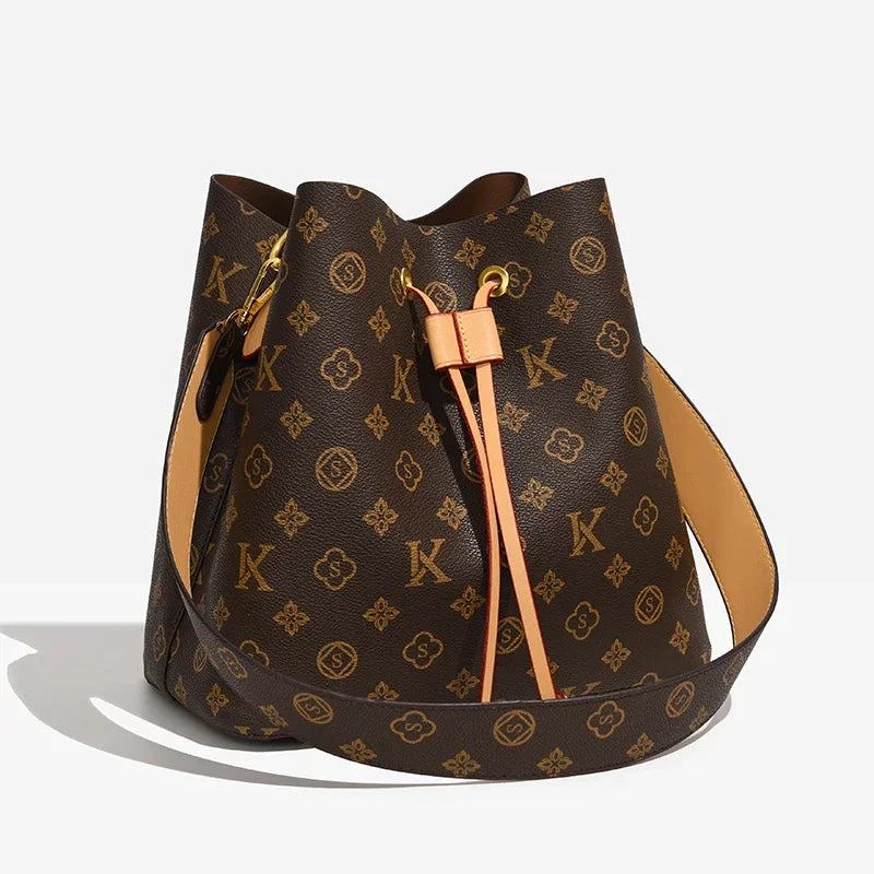 2025 New Shoulder Textured Bucket Bag Fashion Versatile Handbag Premium Women's Crossbody Bag
