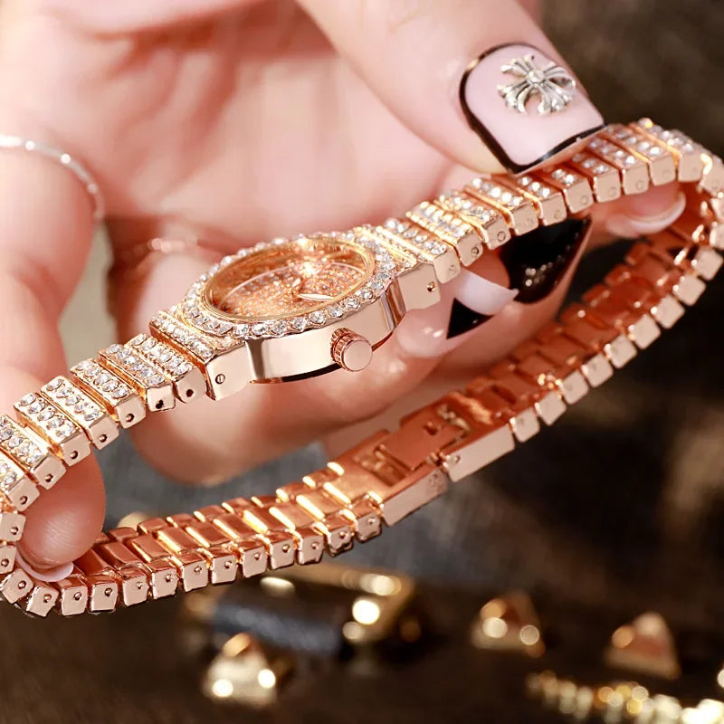 Reloj Mujer woman Fashion Luxury Brand Women Quartz Watch For Montre Femme Clock Relogio Feminino Ladies Gold Watch