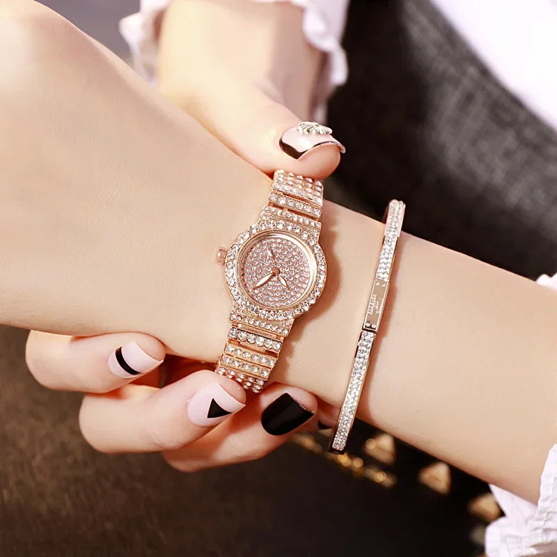 Reloj Mujer woman Fashion Luxury Brand Women Quartz Watch For Montre Femme Clock Relogio Feminino Ladies Gold Watch