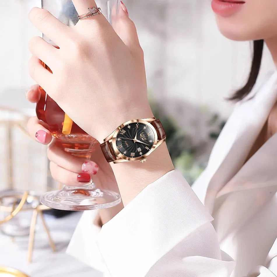 2025 New Women's Watch LIGE Fashion Elegant Bracelet Ladies Watch Outdoor Sports Waterproof Quartz Watches for Women Reloj Mujer