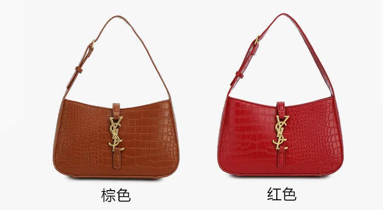 Fashion Stone Pattern Baguette Bag Is Popular This Year, Women's Fashion Trend PU Handbag Casual Shoulder Armpit Bag
