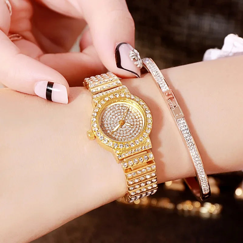 Reloj Mujer woman Fashion Luxury Brand Women Quartz Watch For Montre Femme Clock Relogio Feminino Ladies Gold Watch