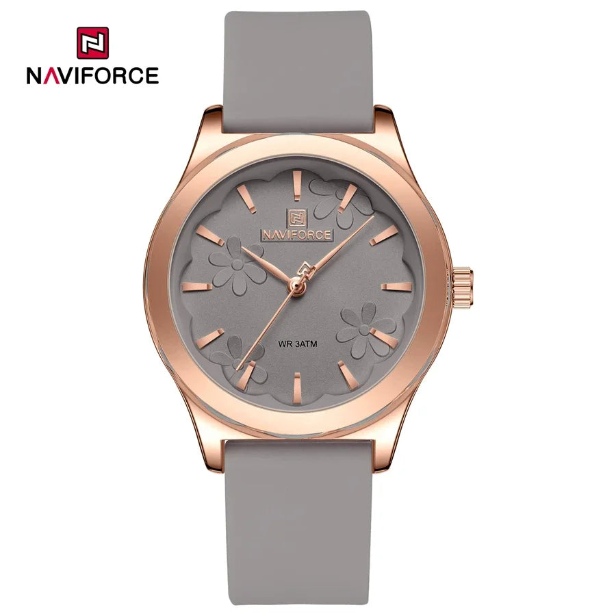 NAVIFORCE NF5051 Women Watch Silicone Quartz Wrist watches for Women Sport Clock Girls Gift Ladies Watches