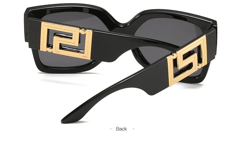 Luxury Brand Design Oversized Women's Sunglasses ,Stylish Elegant Commuting Sunglasses ,Square Retro Gradient Tone Sunglasses.
