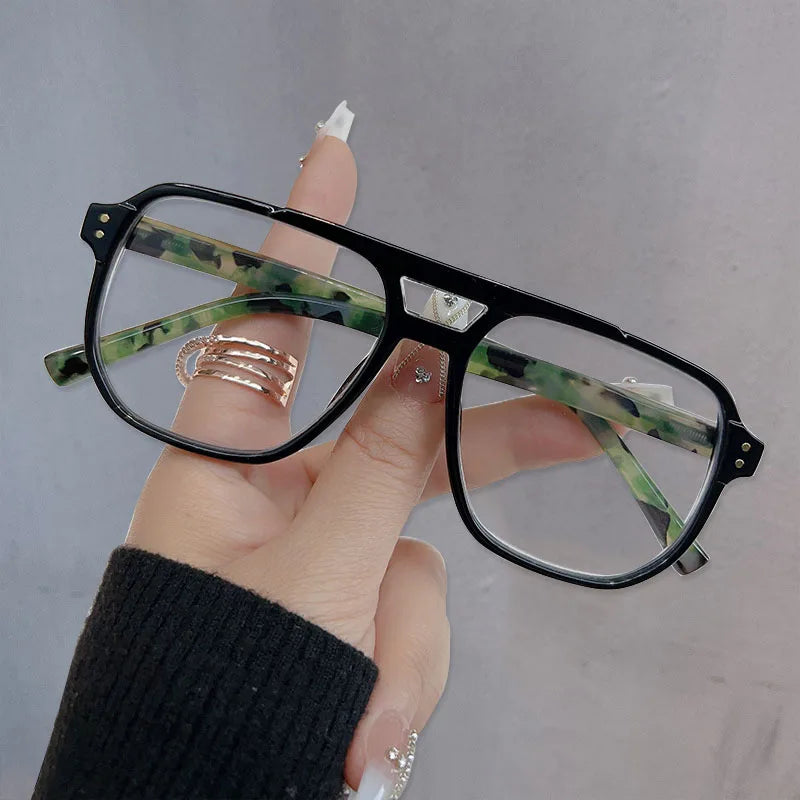 New Oversized Korea Style Reading Presbyopic Glasses Men Women Anti Blue Light Neal Dual Eyeglasses Presbyopia +1.0+1.5+2to +4.0