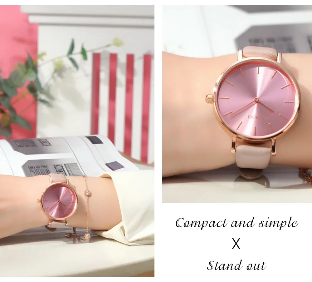 NIBOSI 2025 Watch Women Fashion Casual Leather Belt Watches Simple Ladies Round Dial Quartz Wristwatches Dress Relogio Feminino