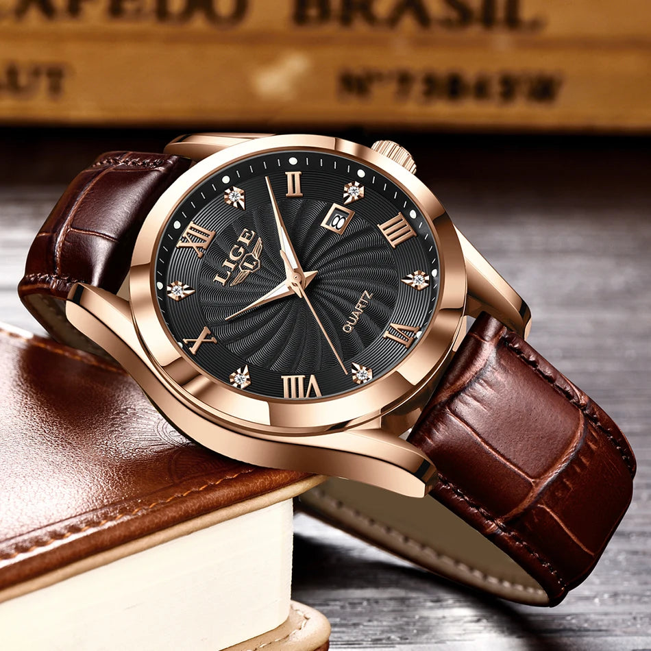 2025 New Women's Watch LIGE Fashion Elegant Bracelet Ladies Watch Outdoor Sports Waterproof Quartz Watches for Women Reloj Mujer