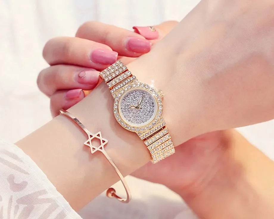 Reloj Mujer woman Fashion Luxury Brand Women Quartz Watch For Montre Femme Clock Relogio Feminino Ladies Gold Watch