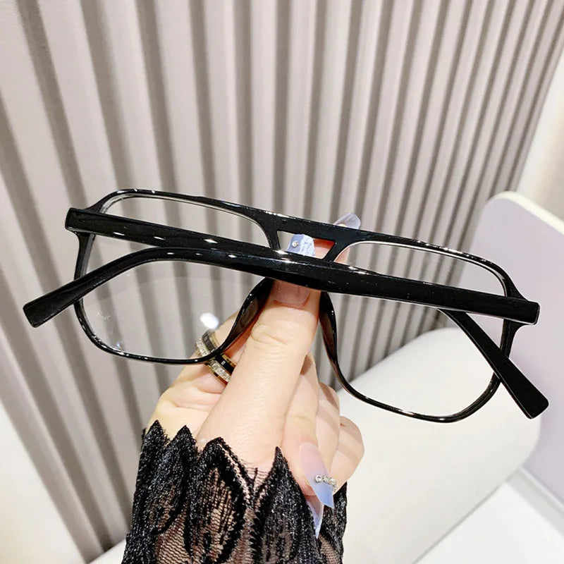 New Oversized Korea Style Reading Presbyopic Glasses Men Women Anti Blue Light Neal Dual Eyeglasses Presbyopia +1.0+1.5+2to +4.0