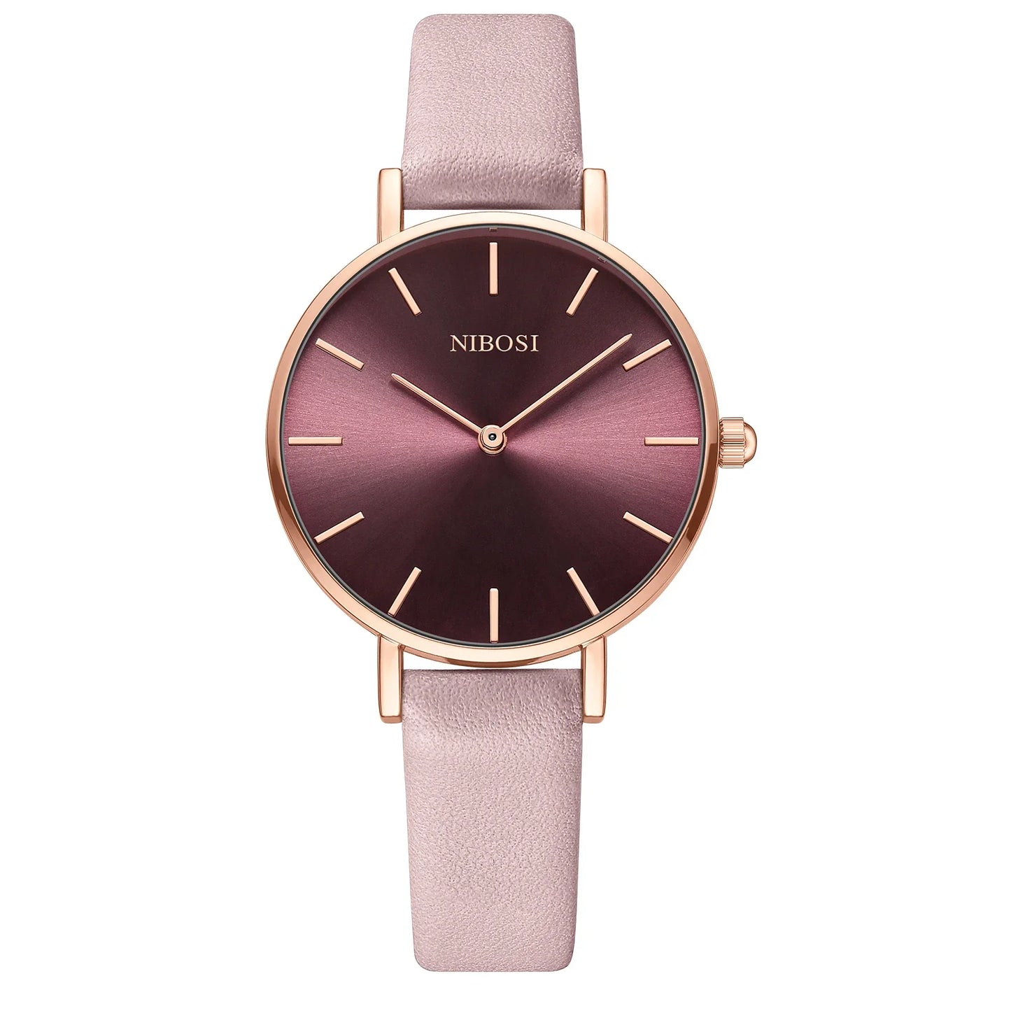 NIBOSI 2025 Watch Women Fashion Casual Leather Belt Watches Simple Ladies Round Dial Quartz Wristwatches Dress Relogio Feminino