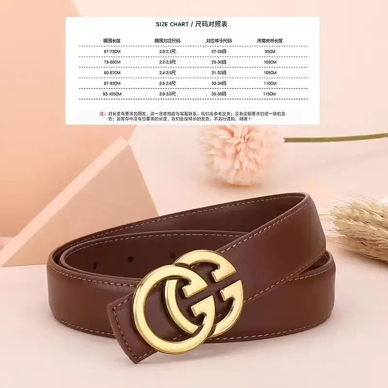 Women's Casual Denim Buckle Decorative Waistband for Students Top Quality Leather Belt Versatile Simple Style Female Accessories