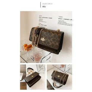 2025 New! Luxury - Brand Women's High - Quality Fashion Handbag - Chain - Strap Multi - Compartment Small Square Bag in European