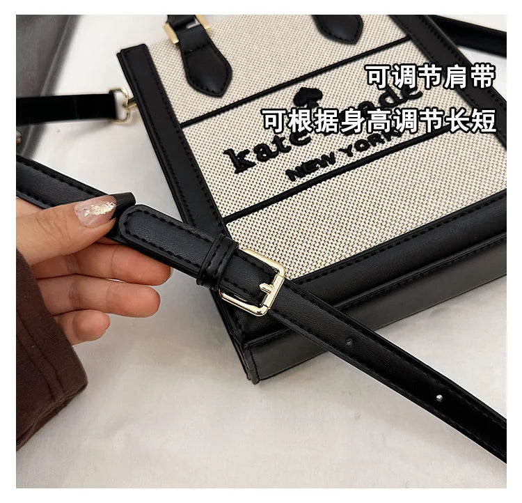 2025 New Women's Luxury Korean-Style Tote - Trendy Retro Letter Crossbody & Handheld