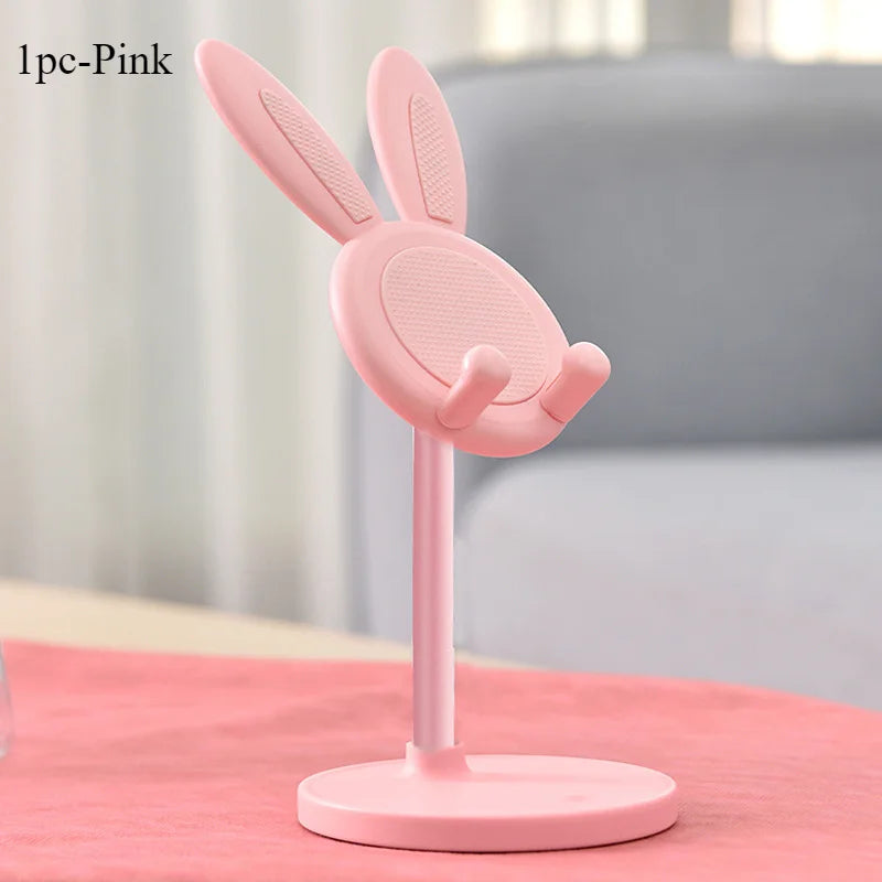 The cute Rabbit mobile phone stand desktop can lift and adjust the desktop phone accessories phone stand phone grip