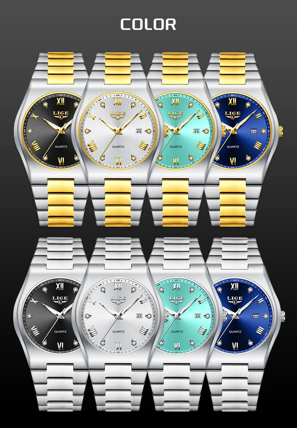 Relogio Feminino LIGE Top Brand Luxury Women Watches Simple Elegant Waterproof Watch For Women Sports Women's Quartz Wristwatch
