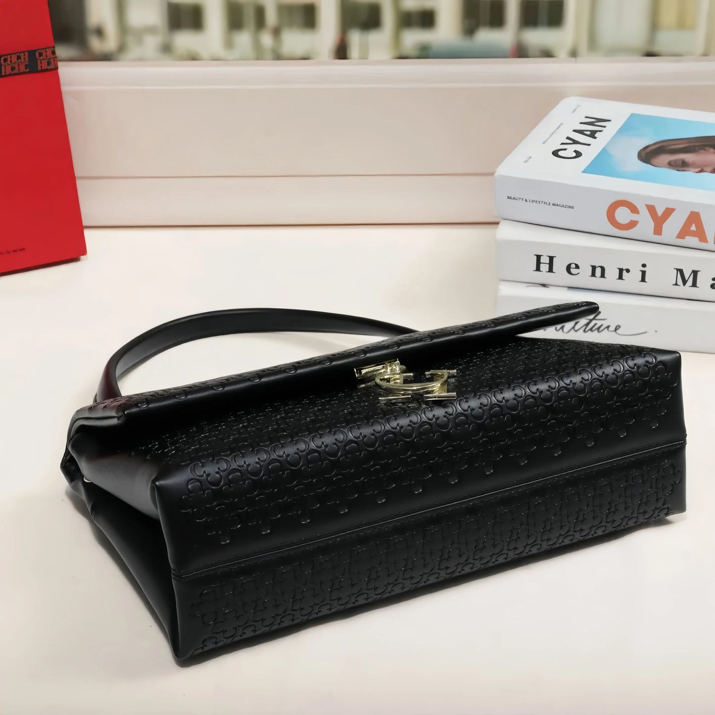 CH Women's Shoulder Bag Detachable Shoulder Strap Chain Fashion Simple Large Capacity Solid Color Light Luxury Underarm Bag