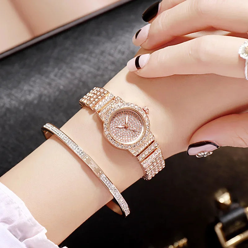 Reloj Mujer woman Fashion Luxury Brand Women Quartz Watch For Montre Femme Clock Relogio Feminino Ladies Gold Watch