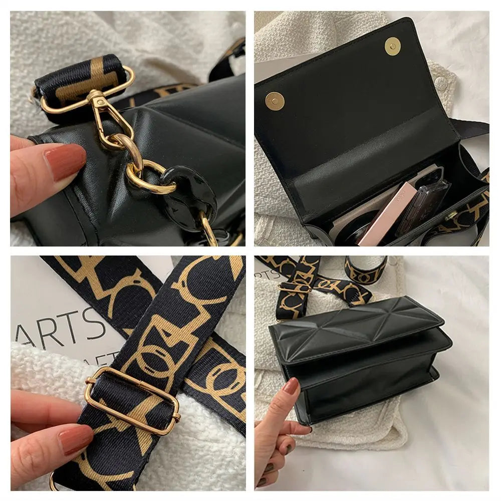 Large Capacity Shoulder Bag Women Female Fashion Casual Handbags PU Leather Crossobdy Clutch Flap Bag Streetwear Accessory
