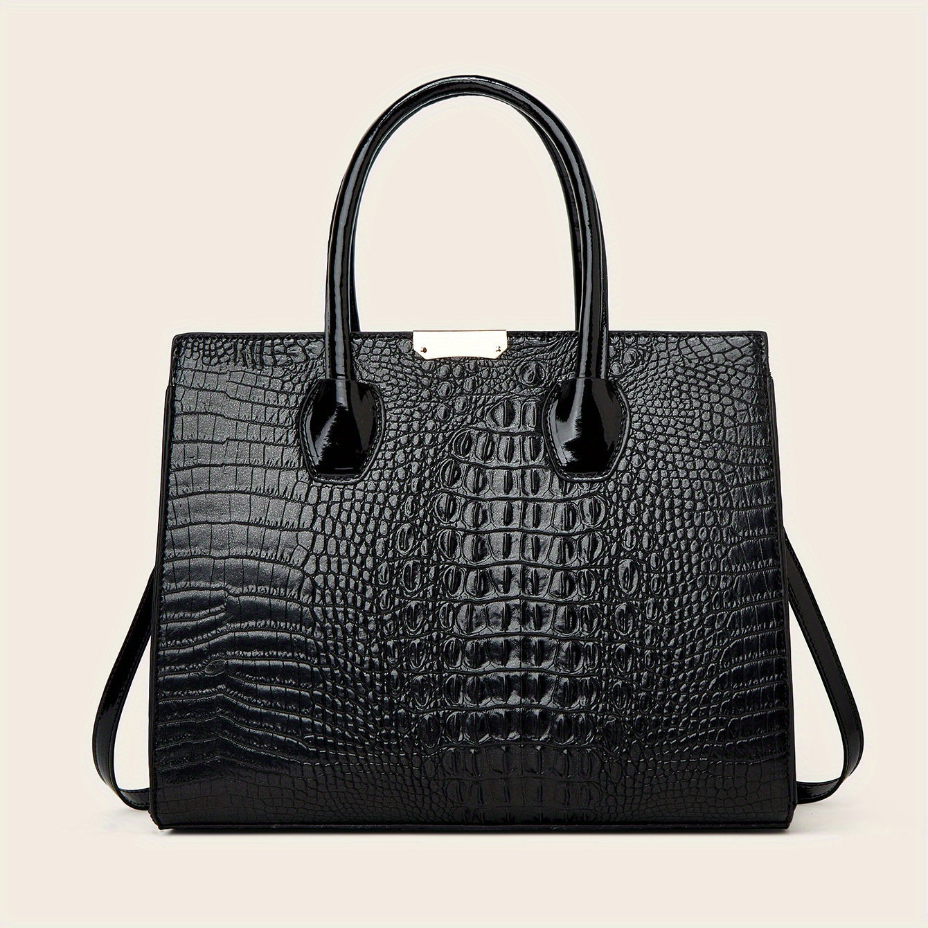 3pcs Stylish Tote Bag Set - Premium PU Leather Textured Shoulder Bags with Card Holder, Casual Versatile Commuter Bags for Women, Spacious and Durable, Perfect for Daily Use, Travel, and Work