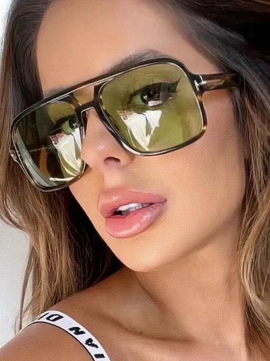Women Trendy Personality T Letter Hip-hop Disco Sunglasses