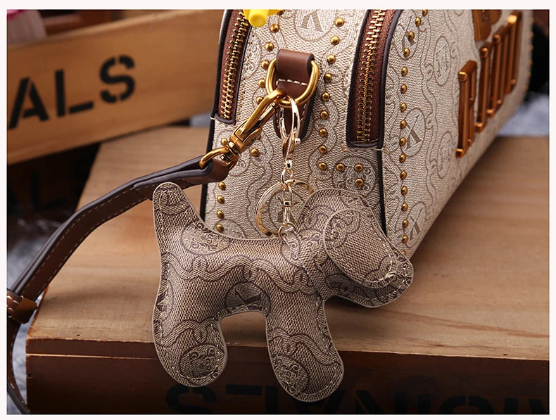 Light luxury brand women's handbag 2025 new autumn and winter fashion retro designer
