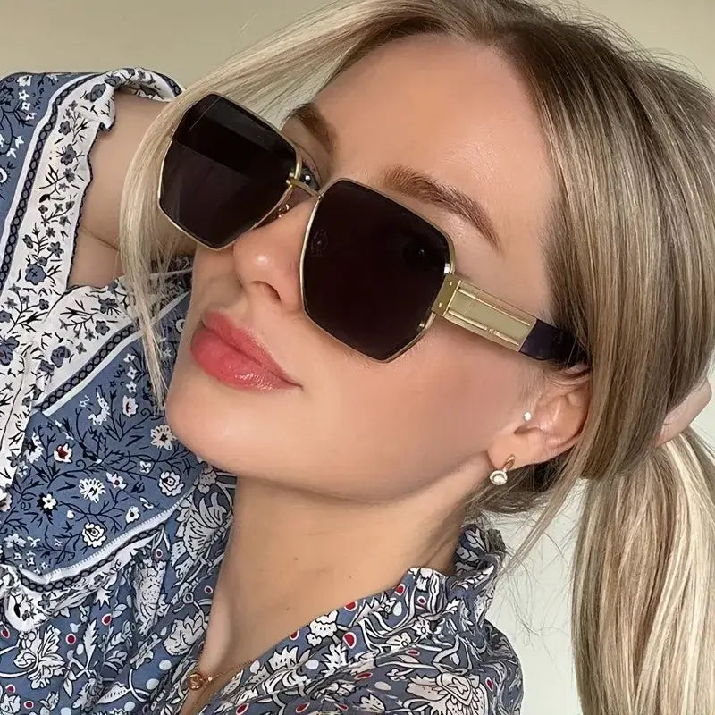 Irregular Retro Polygonal Sunglasses European and American Personalized Trendy Women's Sunglasses Fashion Glasses