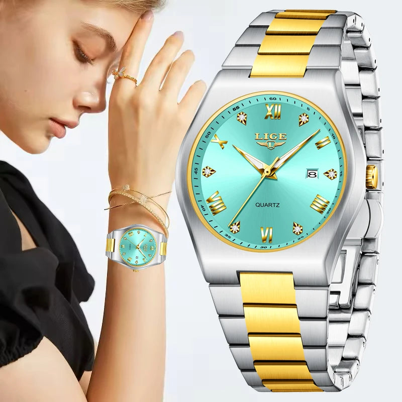 Relogio Feminino LIGE Top Brand Luxury Women Watches Simple Elegant Waterproof Watch For Women Sports Women's Quartz Wristwatch
