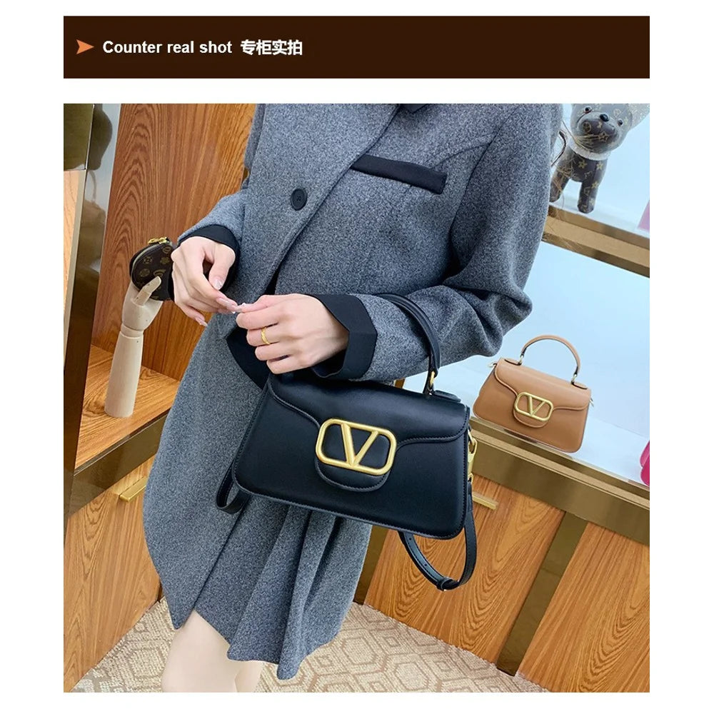 Women's new bag, light luxury, niche, high-end, one shoulder crossbody ba