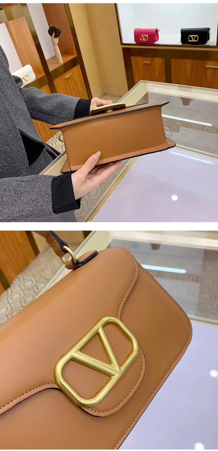 2025 Summer New Light Luxury Niche High-end Single Shoulder Crossbody Bag Fashionable And Versatile Hand-held Small Square Bag