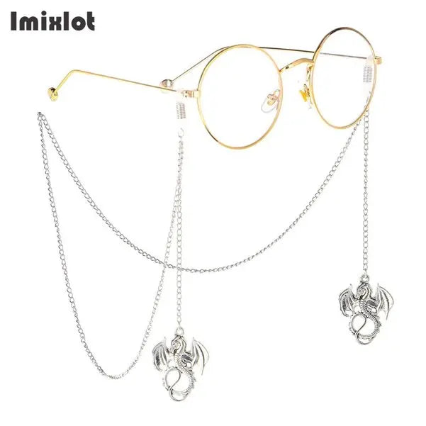 Fashion Pendant Glasses Chains Women Dragon Owl Beak Eyeglasses Sunglasses Spectacles Metal Chain Holder Cord Lanyard Necklace
