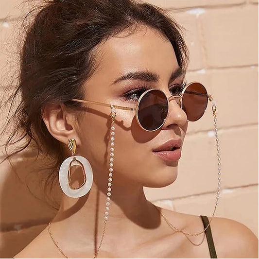 Sunglasses Masking Chains For Women Acrylic Pearl Crystal Eyeglasses Chains Lanyard Glass New Fashion Jewelry Wholesale