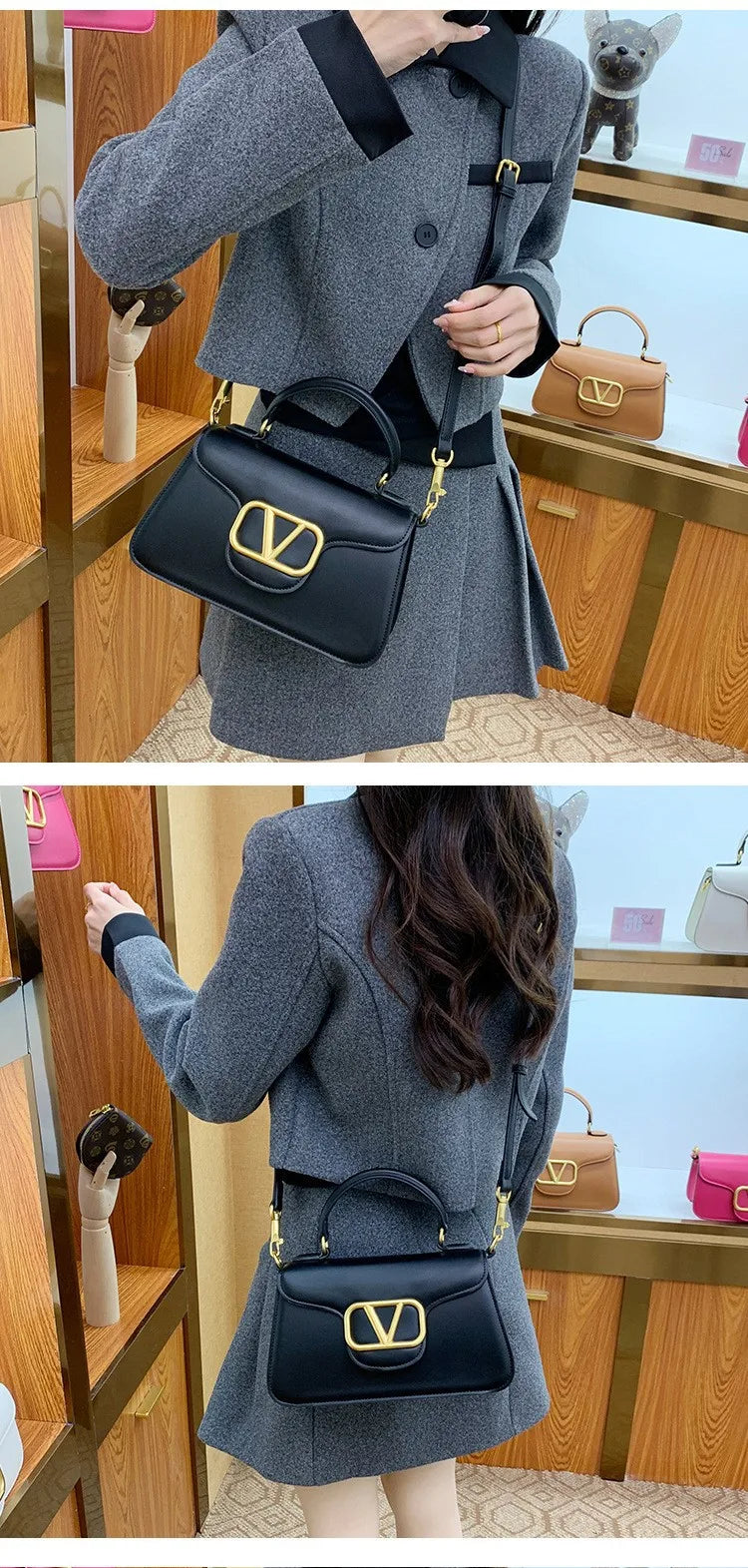 2025 Summer New Light Luxury Niche High-end Single Shoulder Crossbody Bag Fashionable And Versatile Hand-held Small Square Bag
