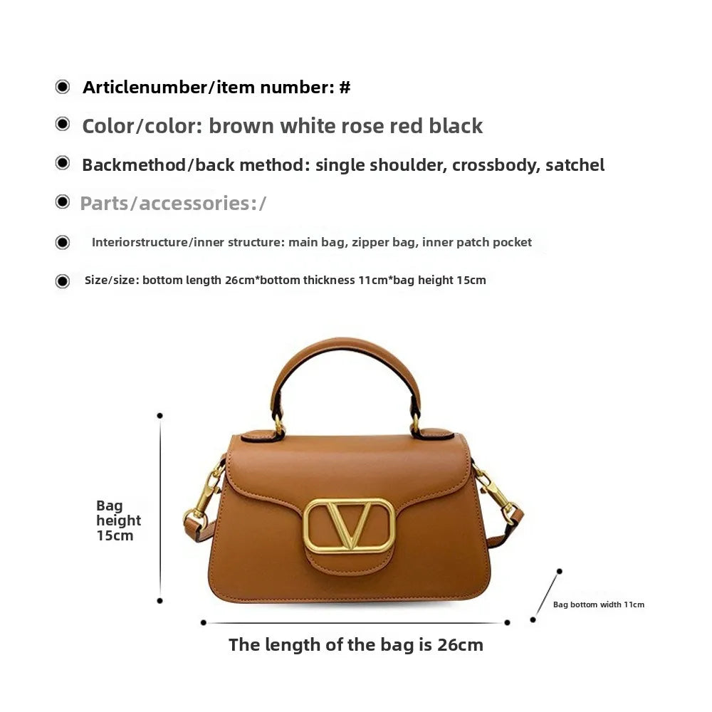 2025 Summer New Light Luxury Niche High-end Single Shoulder Crossbody Bag Fashionable And Versatile Hand-held Small Square Bag