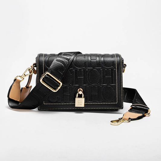 CH Fashion Design Model Metal Accessories Buckle Women's Shoulder Bag Luxury Brand 2025 Fashion Solid Colour Printed Head Bag