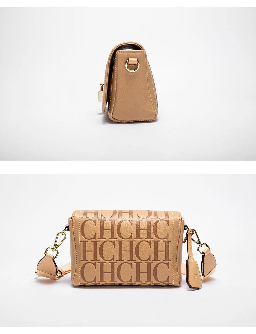 CH Fashion Design Model Metal Accessories Buckle Women's Shoulder Bag Luxury Brand 2025 Fashion Solid Colour Printed Head Bag