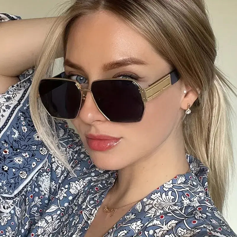 Irregular Retro Polygonal Sunglasses European and American Personalized Trendy Women's Sunglasses Fashion Glasses
