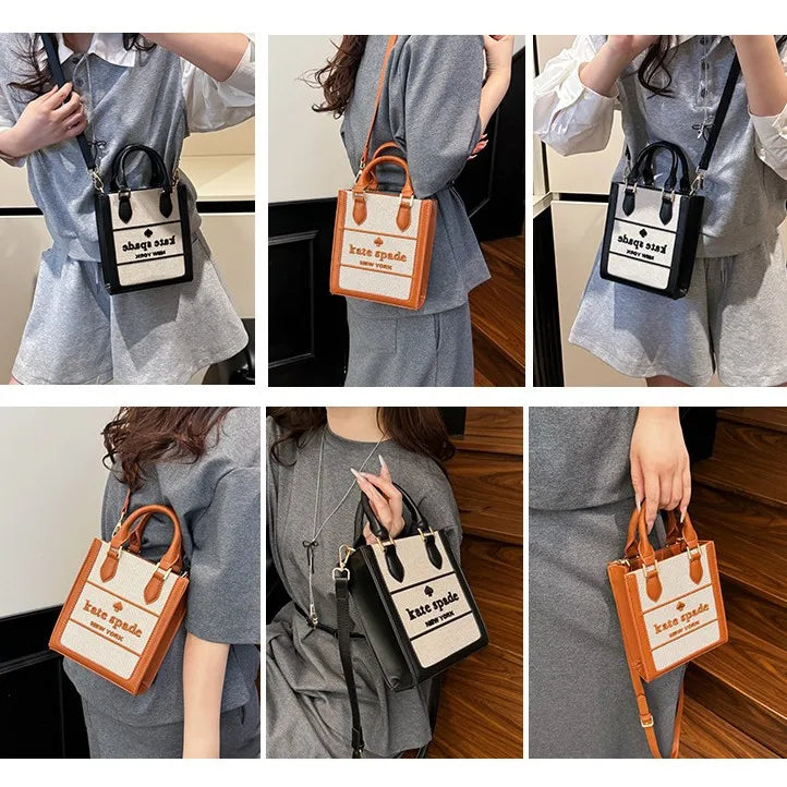 2025 New Women's Luxury Korean-Style Tote - Trendy Retro Letter Crossbody & Handheld