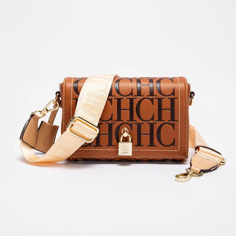 CH Fashion Design Model Metal Accessories Buckle Women's Shoulder Bag Luxury Brand 2025 Fashion Solid Colour Printed Head Bag