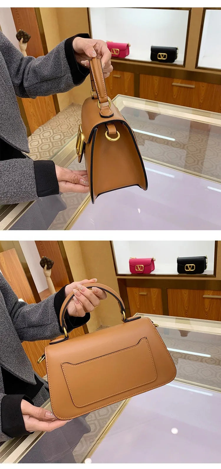 2025 Summer New Light Luxury Niche High-end Single Shoulder Crossbody Bag Fashionable And Versatile Hand-held Small Square Bag