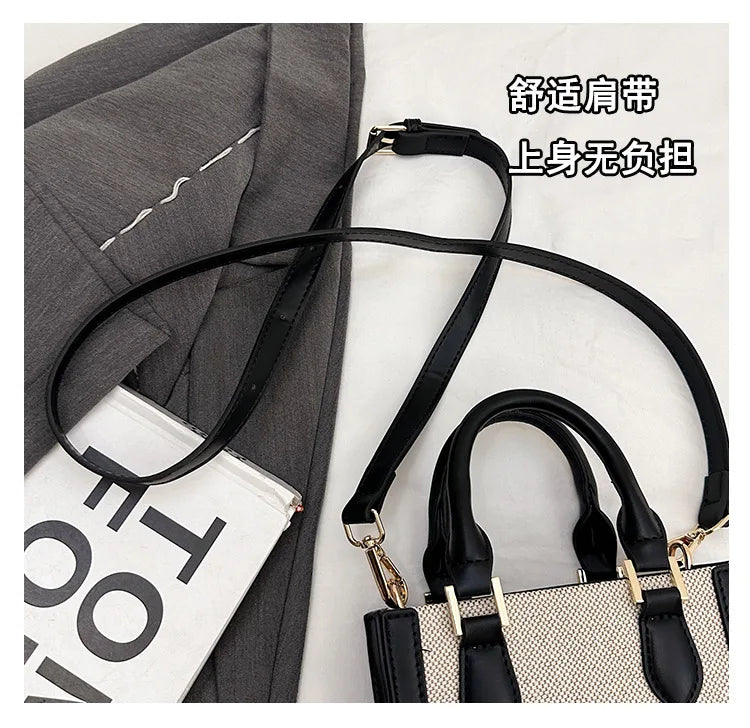 2025 New Women's Luxury Korean-Style Tote - Trendy Retro Letter Crossbody & Handheld