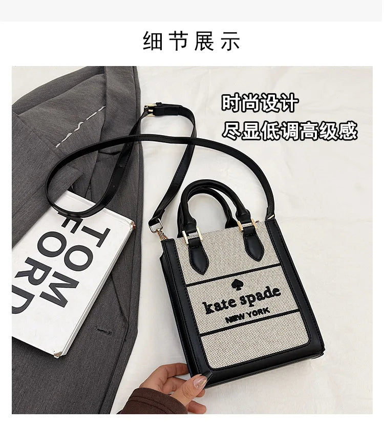 2025 New Women's Luxury Korean-Style Tote - Trendy Retro Letter Crossbody & Handheld
