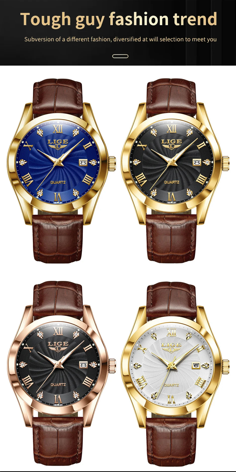 2025 New Women's Watch LIGE Fashion Elegant Bracelet Ladies Watch Outdoor Sports Waterproof Quartz Watches for Women Reloj Mujer