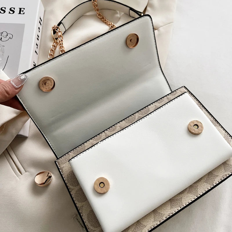 2025 New! Luxury - Brand Women's High - Quality Fashion Handbag - Chain - Strap Multi - Compartment Small Square Bag in European