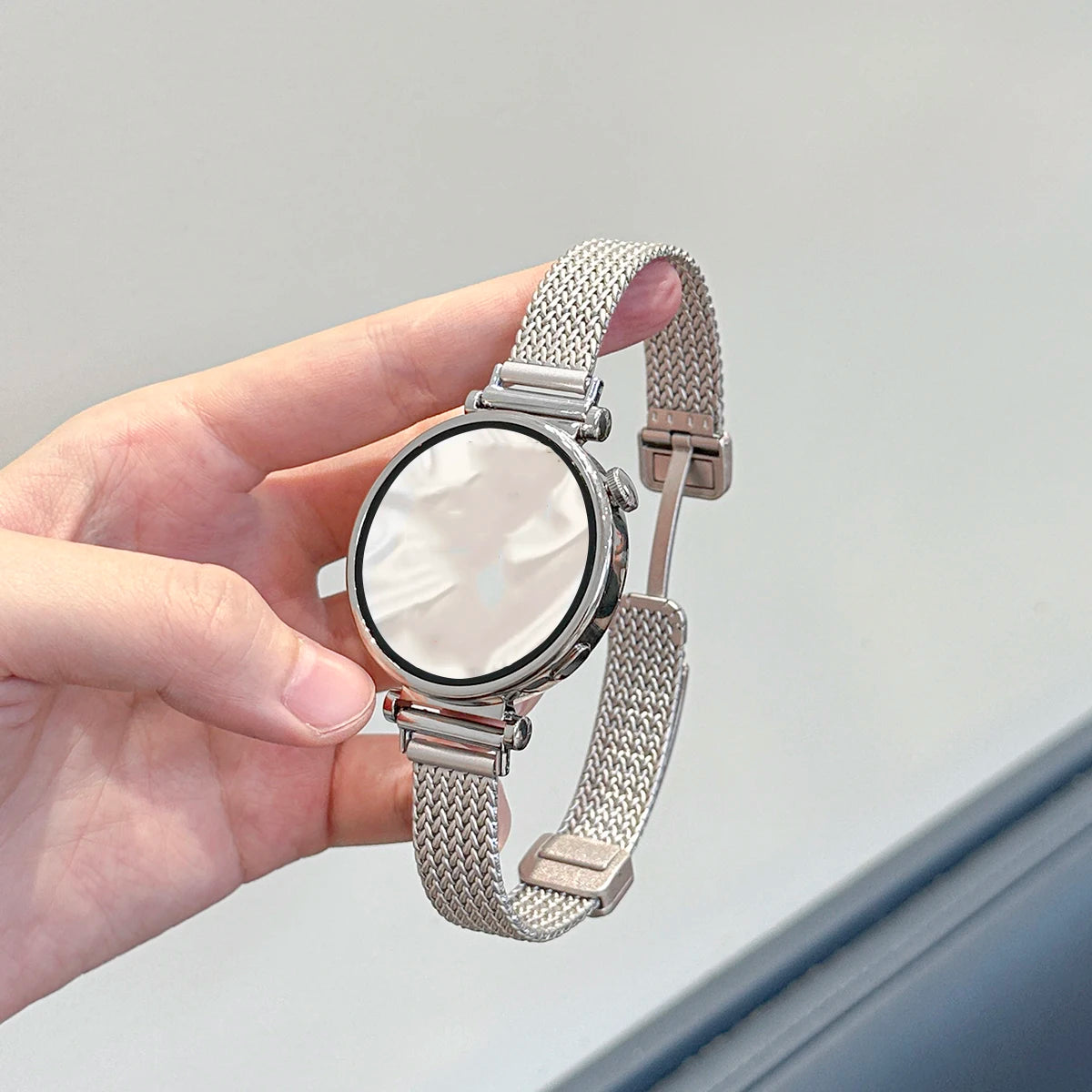 For Garmin Lily 2 Watch Strap Metal Wheatear Wheat Ear Magnetic