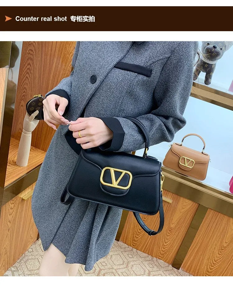 2025 Summer New Light Luxury Niche High-end Single Shoulder Crossbody Bag Fashionable And Versatile Hand-held Small Square Bag