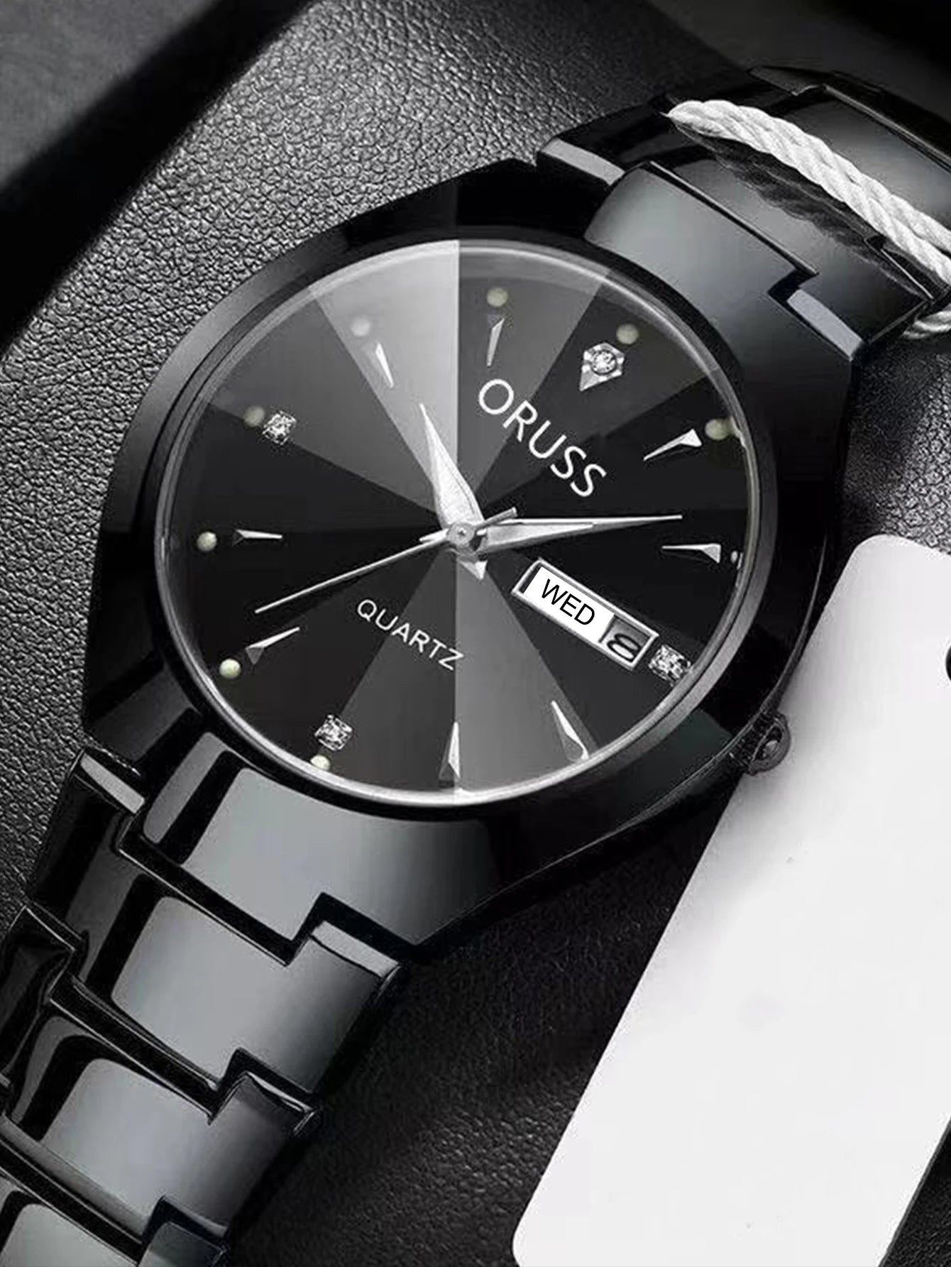 ORUSS Relogio Feminino Couple Watch Men Quartz watch for Lovers Luxury Womens wristwatch Week Display Stainless Steel Waterproof