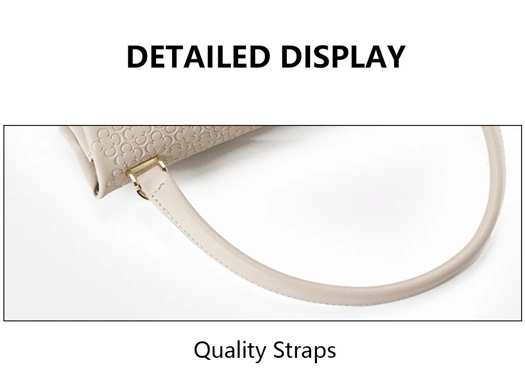 CH Women's Shoulder Bag Detachable Shoulder Strap Chain Fashion Simple Large Capacity Solid Color Light Luxury Underarm Bag